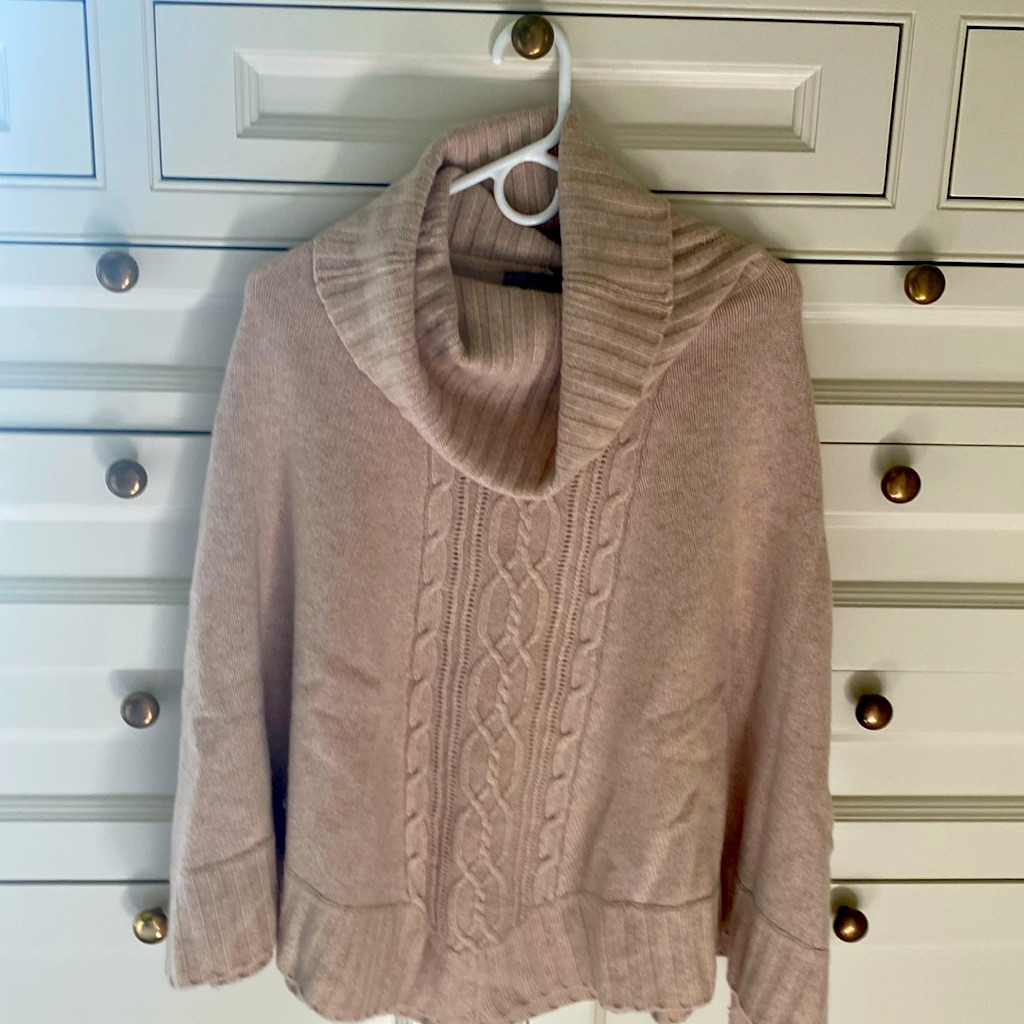 Buff Cashmere Poncho